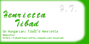 henrietta tibad business card